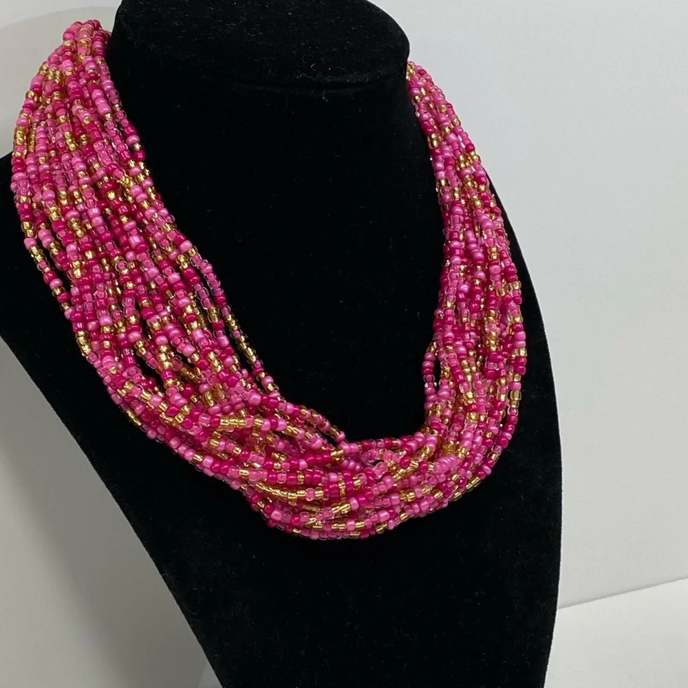 Pink Beaded Necklace